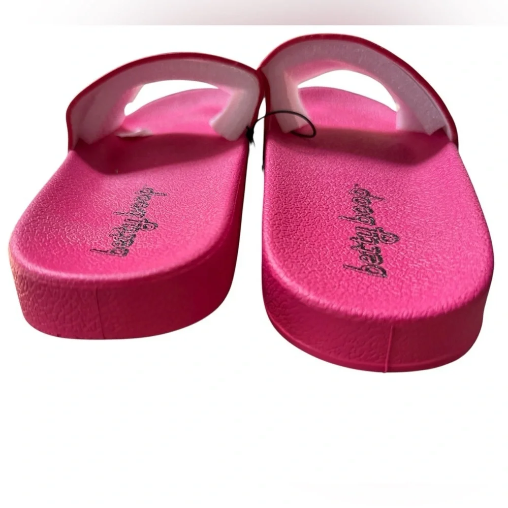 Betty Boop Pink Slide Sandals – Cartoon Graphic – Size 10